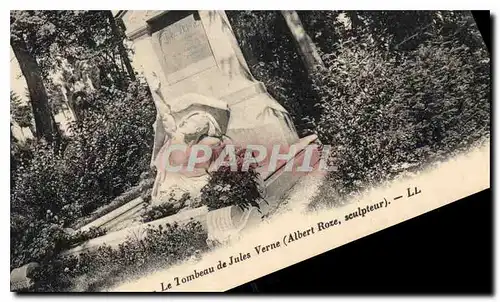 Cartes postales Le Tombeau de Jules Verne Albert Rose sculpteur