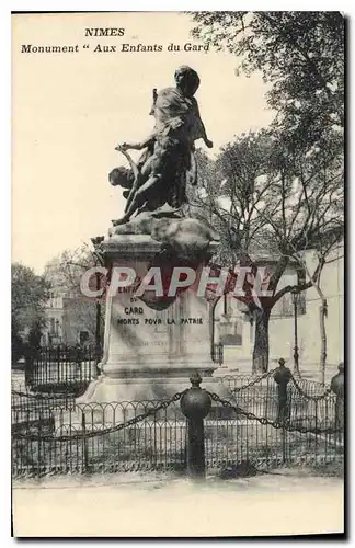 Cartes postales Nimes Monument Aux Enfants du Gard