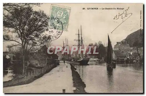 Cartes postales Quimper Le Chemin du Halage Bateaux