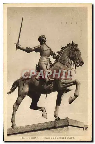 Cartes postales Reims Statue de Jeanne d'Arc