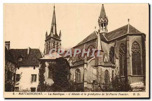 Cartes postales Mattaincourt La Basilique L'Abside et le presbytere de St Pierre Fourier