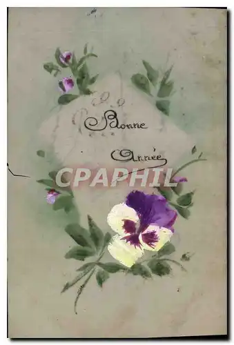 Cartes postales Bonne Annee Fleurs