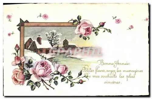 Cartes postales Bonne Annee Fleurs