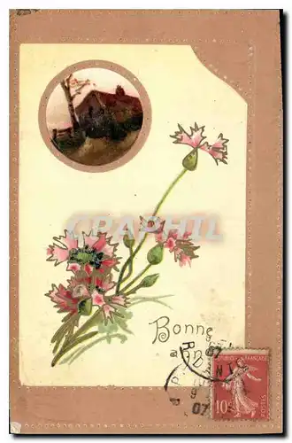 Cartes postales Bonne annee Fleurs