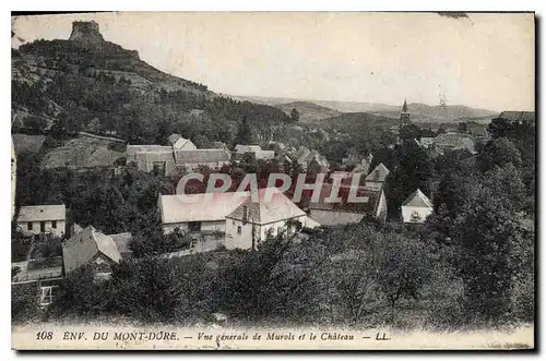 Ansichtskarte AK Env du Mont Dore Vue generale de Murols et le Chateau