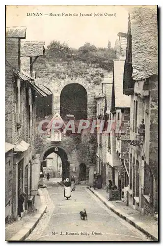 Cartes postales Dinan Rue et Porte du Jerzual cote Ouest