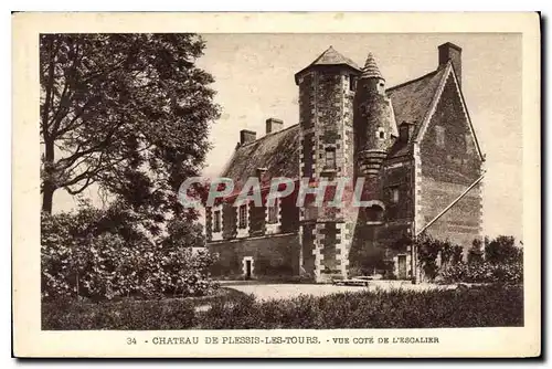 Cartes postales Chateau de Plessis les Tours Vue cote de l'Escalier