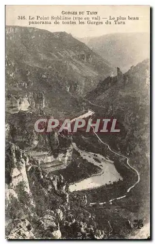Cartes postales Gorges du Tarn Le Point Subliime vue en val Le plus beau panorama de toutes les Gorges du Tarn