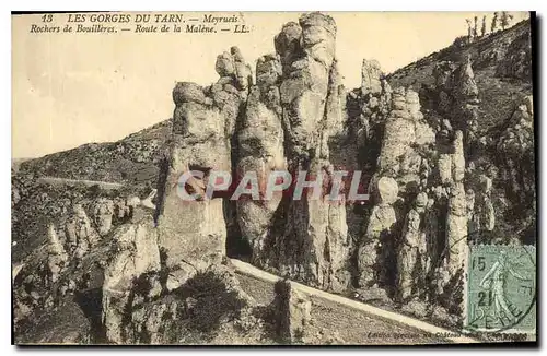 Ansichtskarte AK Les Gorges du Tarn Meyrueis Roches de Bouilleres Route de la Malene