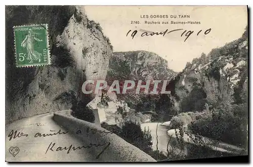 Ansichtskarte AK Les Gorges du Tarn Rochers aux Baumes Hautes