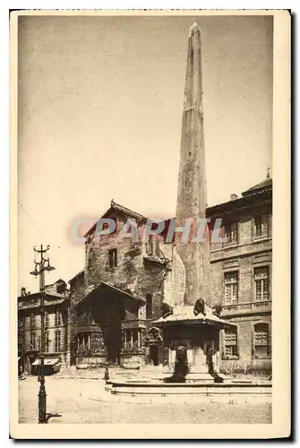 Ansichtskarte AK Arles Bouches du Rhone Cathedrale St Trophime L'Obelisque Romain