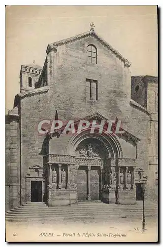 Ansichtskarte AK Arles Portail de l'Eglise Saint Trophime