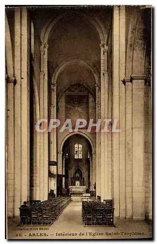 Cartes postales Arles Interieur de l'Eglise Saint Trophime