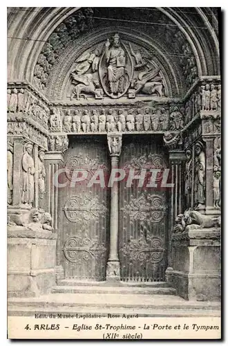 Cartes postales Arles Eglise St Trophime La Porte et le Tympam