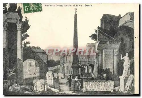 Cartes postales Ancient Monuments d'Arles reunis