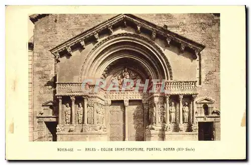 Ansichtskarte AK Arles Eglise Saint Trophime Portail Roman XII siecle