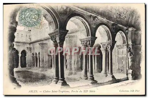 Cartes postales Arles Cloitre Saint Trophime Porche du XII siecle