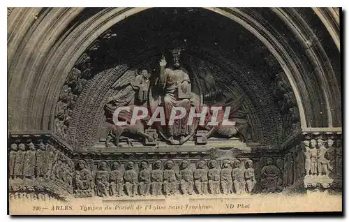 Cartes postales Arles Tympan du Portail de l'Eglise Saint Trophime