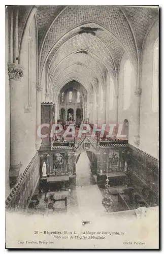 Ansichtskarte AK Begrolles Abbaye de Bellefontaine Interieur de l'Eglise Abbatiale