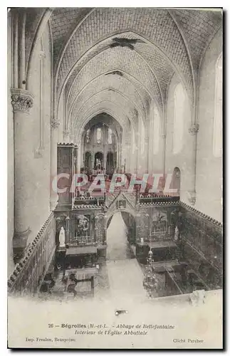 Cartes postales Begrolles Abbaye de Bellefontaine Interieur de l'Eglise Abbatiale