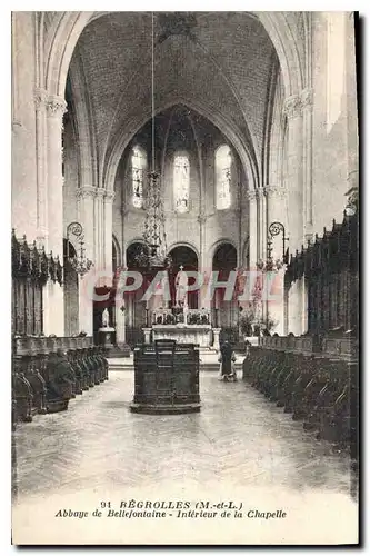 Ansichtskarte AK Begrolles M et L Abbaye de Bellefontaine Interieur de la Chapelle