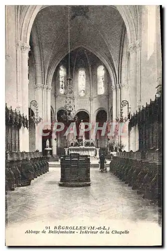 Cartes postales Begrolles M et L Abbaye de Bellefontaine Interieur de la Chapelle