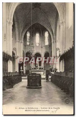 Cartes postales Abbaye de Bellefontaine Interieur de la Chapelle Begrolles Maine et Loire