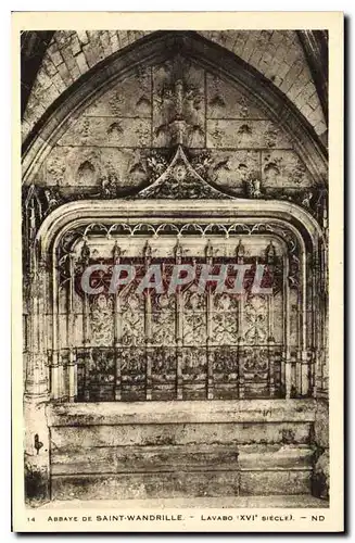 Cartes postales Abbaye de Saint Wandrille Lavabo XVI siecle