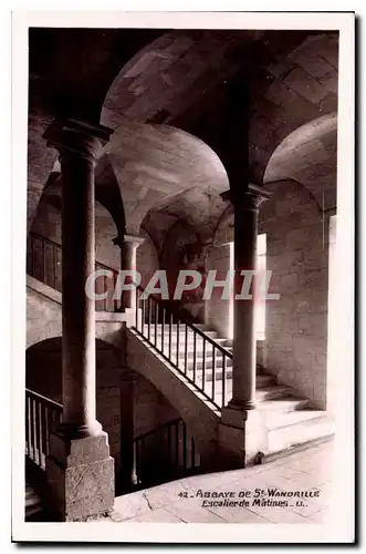 Cartes postales Abbaye de St Wandrille Escalier de Matines