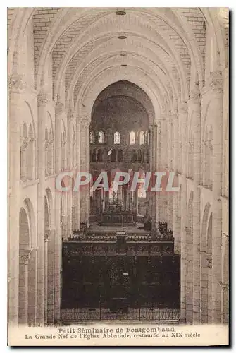 Cartes postales Petit Seminaire de Fontgombaud La Grande Neuf de l'Eglise Abbatiale au XIX siecle
