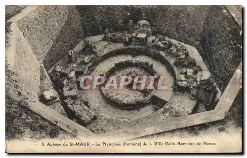 Ansichtskarte AK Abbaye de St Maur Le Nymphee fontaine de la Villa Gallo Romaine de Florus