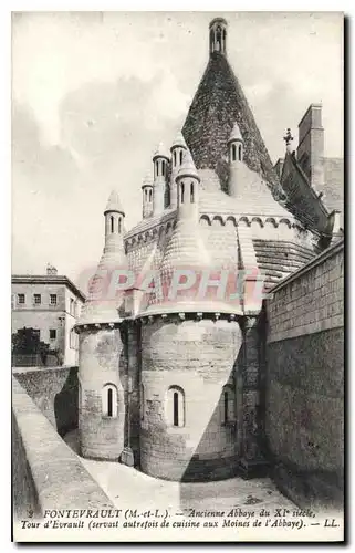 Cartes postales Fontevrault M et L Ancienne Abbaye du XI siecle Tour d'Evrault