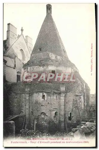 Ansichtskarte AK Environs de Saumur M et L Fontevrault Tour d'Evrault pendant sa restauration