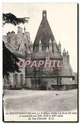 Cartes postales Fontevrault M et L L'Abbaye fondee a la fin du XI siecle et reconstruite aux XII XIII XIV siecle