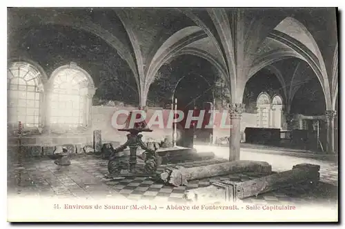 Ansichtskarte AK Environs de Saumur M et L Abbaye de Fontevrault Salle Capitulaire