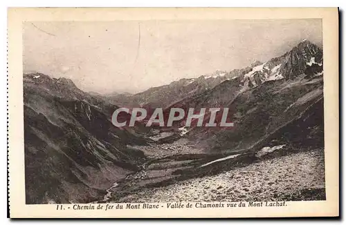 Ansichtskarte AK Chemin de fer du Mont Blanc Vallee de Chamonix vue du Mont Lachat