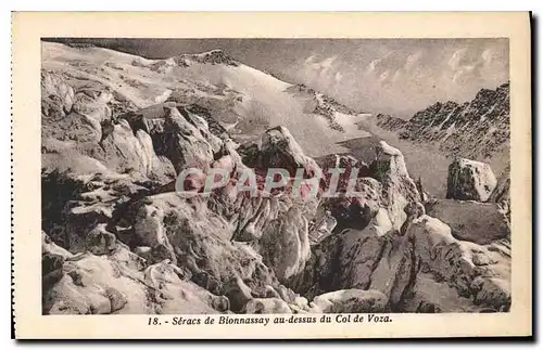 Cartes postales Seracs de Bionnassay au desssus du Col de Voza