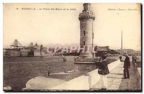 Ansichtskarte AK Marseille Le Phare Ste Mairie et la Jetee