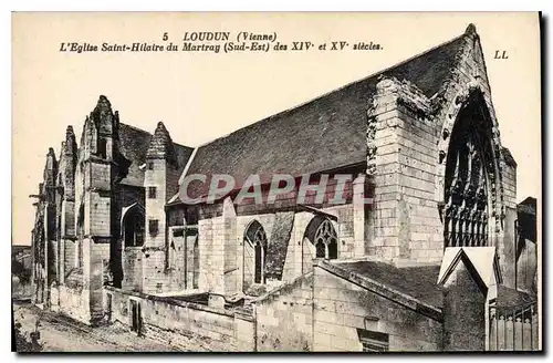 Ansichtskarte AK Loudun Vienne l'Eglise Saint Hilaire du Martray Sud Est des XIV et XV sicles