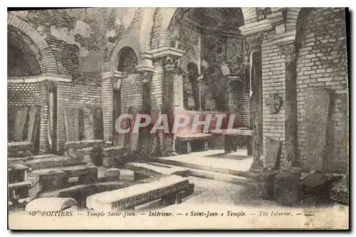 Cartes postales Poitiers Temple Saint Jean Interieur Saint Jean Temple