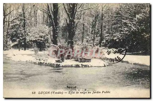 Ansichtskarte AK Lucon Vendee Effet de neige au Jardin Public