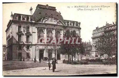 Ansichtskarte AK Marseille La Caisse d'Epargne Place Estrangin