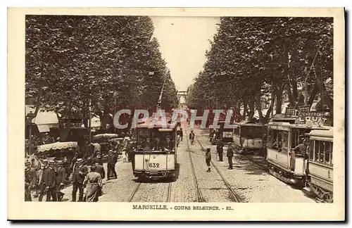 Ansichtskarte AK Marseille Cours Belsunce Tramways