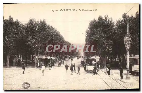 Cartes postales Marseille Le Prado Tramways