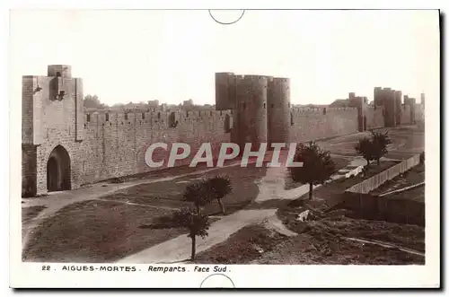 Ansichtskarte AK Aigues Mortes Remparts Face Sud