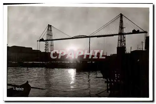 Cartes postales Marseille Coucher de soleil au vieux port Pont transbordeur