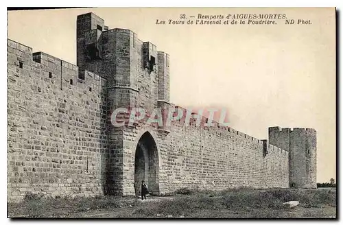 Ansichtskarte AK Remparts d'Aigues Mortes Les Tours de l'Arsenal et de la Poudrire