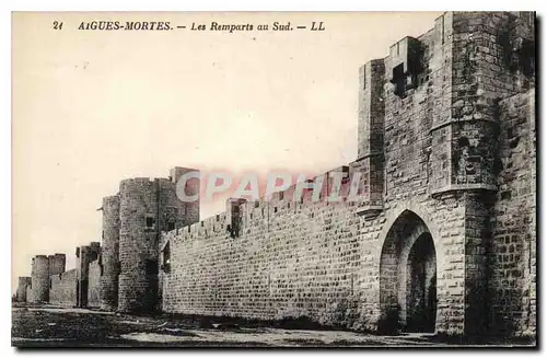 Cartes postales Aigues Mortes Les Remparts au Sud