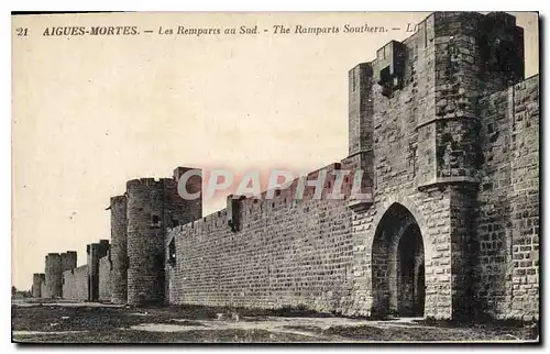 Cartes postales Aigues Mortes Les Remparts au Sud