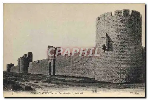 Ansichtskarte AK Aigues Mortes Les Remparts cote est